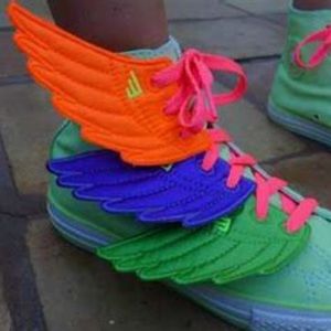 🛼 Metallic Green Shoe Sneaker Skate Accessories